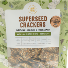 Load image into Gallery viewer, Superseed Garlic &amp; Rosemary Crackers 120g