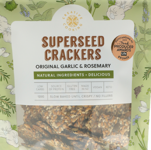 Superseed Garlic & Rosemary Crackers 120g