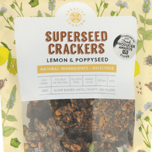 Load image into Gallery viewer, Superseed Lemon &amp; Poppyseed Crackers 120g