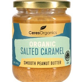 Ceres Organics Organic Salted Caramel Peanut Butter, Smooth 220g