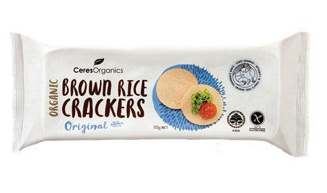 Ceres Organics Organic Brown Rice Crackers Original 115g
