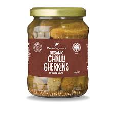 Chilli Gherkins 670g - Ceres Organics