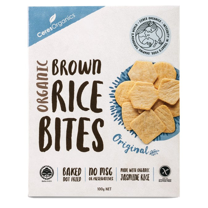 Ceres Organics Brown Rice Bites - Original Flavour 100g