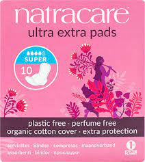 NATRACARE ULTRA EXTRA PADS WITH WINGS SUPER 10S