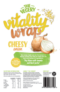 The Vegery Vitality Wraps Dairy Free Cheesy Onion 4-pack