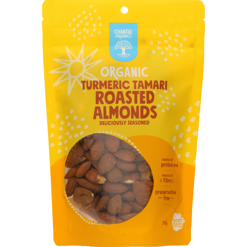 Chantal Organics Organic Roasted Almonds - Turmeric Tamari 175g